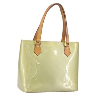 Louis Vuitton Houston Handbag Monogram Vernis Gray Patent_Leather Handbag (Pre-Owned)
