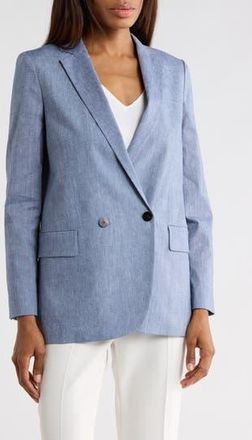 Theory Relaxed Fit Jacket in Blue Melange at Nordstrom Rack, Size 00
