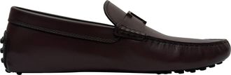 Tod's TodS Pre-owned Mens T Timeless Gommino Loafers in Burgundy Calf Leather - Size UK 8