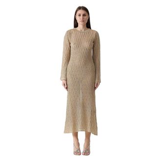Federica Tosi Kleedjes - Dames - Casual kleedjes - Geel - S - Polyester - Kleedjes