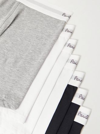 Paul Smith Set of Seven Organic Cotton-Blend Jersey Boxer Briefs