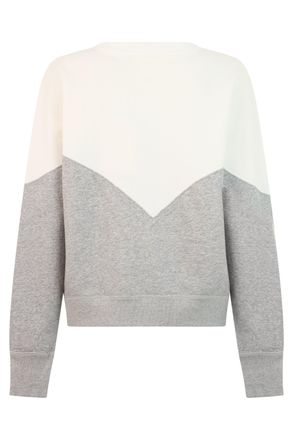 Isabel Marant Womens Sweater With Text, Off White-Light Grey Cotton Sweatshirts White/light