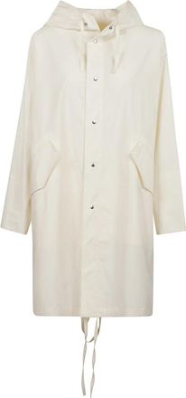 Jil Sander Waterdichte Katoenen Parka Jas - Dames - Parka Jassen - Beige - XS - Katoen - Jassen