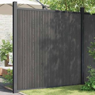 Berkfield Home Durable Fence Panel WPC Grey 173x186 cm
