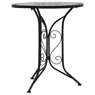 Berkfield Home Mosaic Bistro Table Grey 61cm Ceramic