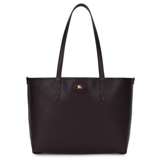 Burberry Tote Bags, female, Black, Size: ONE SIZE Highlands Medium Leather Tote