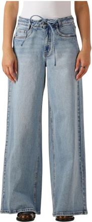 MY ESSENTIAL WARDROBE Mwkaro 144 Mid X-Wide Jeans - Dames - Loose Fit Jeans - Blauw - W29 L32 - Jeans