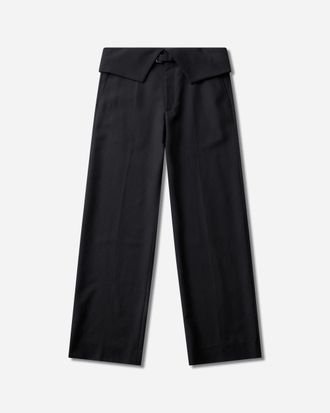 Dries Van Noten Men s Folded Wool Pants Black
