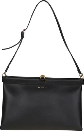 Etro Medium Talk Clutch Bag - Dames - Schoudertassen - Zwart - ONE Size - Leer - Tassen