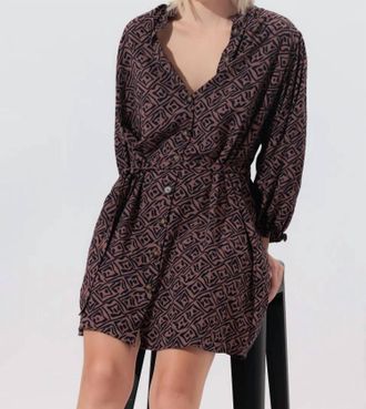 Lusana Desi Mini Dress In Milos Oak