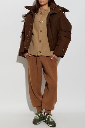 Ami Hooded Padded Jacket, Womens, Brown