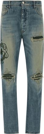 Amiri Blue Mid Rise Jeans