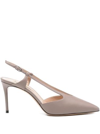 Casadei 80mm pointed slingback pumps - Grey