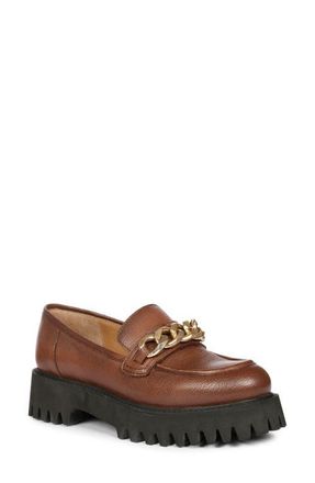 SaintG Donna Platform Loafer in Brown at Nordstrom, Size 6