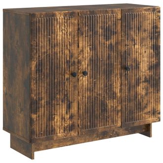vidaXL Aparador Roble Ahumado 89 X 34,5 X 80 Cm Madera De Ingenier&iacute;a Vidaxl