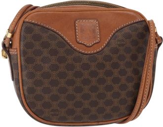 Celine Vintage Macadam Canvas Brown Canvas Backpack Bag (Pre-Owned)
