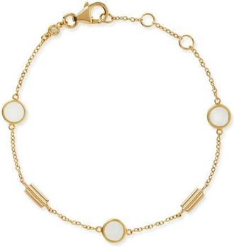 Astley Clarke Gold Stilla Mother of Pearl Station Bracelet at Nordstrom
