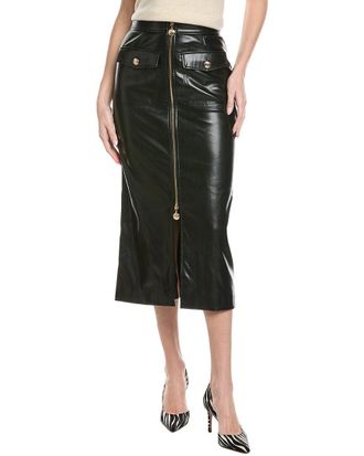 Joseph Ribkoff Vegan Leather Midi Skirt