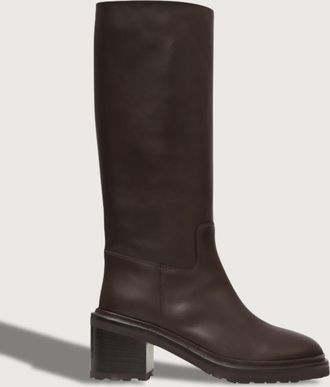 Legres Womens Riding On Heel Heeled Boots In Dk. brown