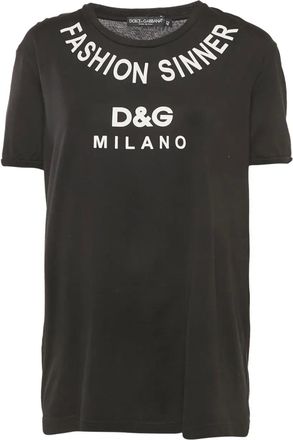 Dolce & Gabbana T-shirt met ronde hals - Zwart