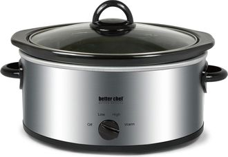 Better Chef Better Chef 3-Quart Slow Cooker With Removable Stoneware Crock - Oval - IM-464S