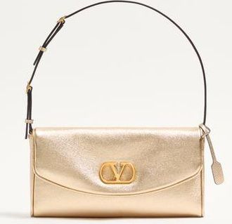 Valentino Garavani Valentino Garavani DeVain Small Shoulder Bag in Laminated Nappa Leather Wo