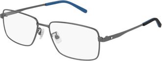 Montblanc Mens Black Rectangular Eyeglass Frames MB0108O 002