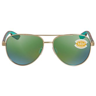 Costa PELI Green Mirror Polarized Polycarbonate Unisex Sunglasses PEL 287 OGMP 57
