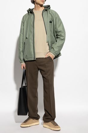 Lanvin Jacket With Logo, Mens, Green