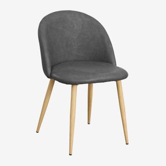 Sklum Pack De 2 Sillas De Comedor Tapizadas Y En Acero Kana Sklum