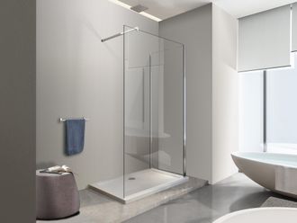 Nala Nala - Parete Doccia Walk-in Angolare Doppio Vetro 8 Mm Reversibile 78-80 X 98,5-100,5 H 200 Cm