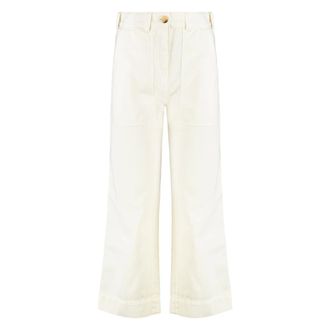 Etro Broeken, Dames, Beige, S, Katoen, Katoenen Broeken