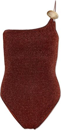 Os&eacute;ree One-piece badpak met Lurex draad - Dames - Badpakken - Bruin - L - Badmode