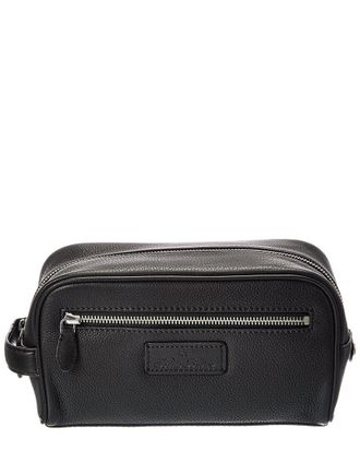 Brooks Brothers Natural Milled Textured Leather Travel Case