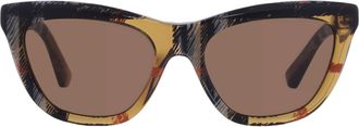 Burberry Dark Brown Cat Eye Ladies Sunglasses BE4435 414673 53