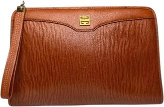 Givenchy Pre-owned Leather clutches - Dames - Vintage Clutch - Oranje - ONE Size - Vintage