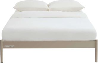 Pantone Cama 140x190 metal gris topo somier incluido