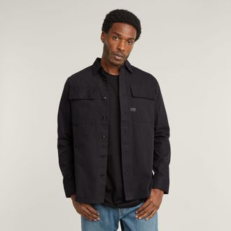 G-Star Mens G-Star RAW CPO Regular Shirt - Black Cotton - Size X-Large
