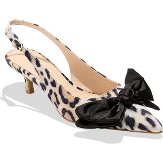 Jack Rogers Debra Slingback Pointed Toe Pump in Leopard/Black at Nordstrom Rack, Size 8.5