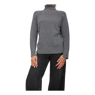 Twinset Grijze Wol Kasjmier Trui - Dames - Coltruien - Grijs - S - Wol - Truien & Vesten