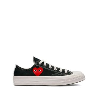 Comme Des Garçons Sneakers, male, Black, 8 1/2 UK, Canvas Heart Sneaker
