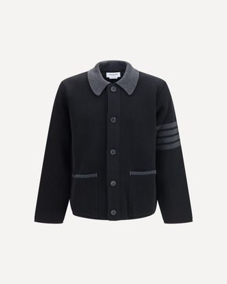 Thom Browne 4-Bar cotton piqu&eacute; Jacket Male 1