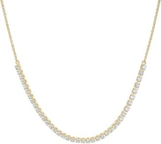 Electric Picks 14K Plated Cz Luxe Arc Tennis Necklace