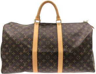 Louis Vuitton Brown Coated Canvas Boston Bag (Pre-Owned)