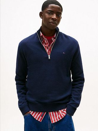Tommy Hilfiger Tommy Flag Quarter-Zip Slim Jumper