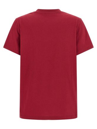 Moncler Logo-Embroidered Cotton T-Shirt - Red