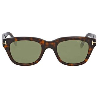 Tom Ford Snowdon Green Square Ladies Sunglasses FT0237 52N 52