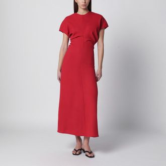Toteme Red wool midi dress