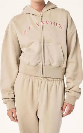 P.E Nation Eastside Zip Jacket In Oxford Tan