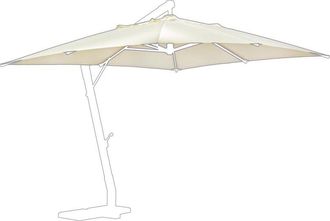 BIZZOTTO Telo Ricambio per Ombrellone da Giardino 3x3 3x4 Bianco Ecru Capua Bizzotto Formato: 3 x 3 m